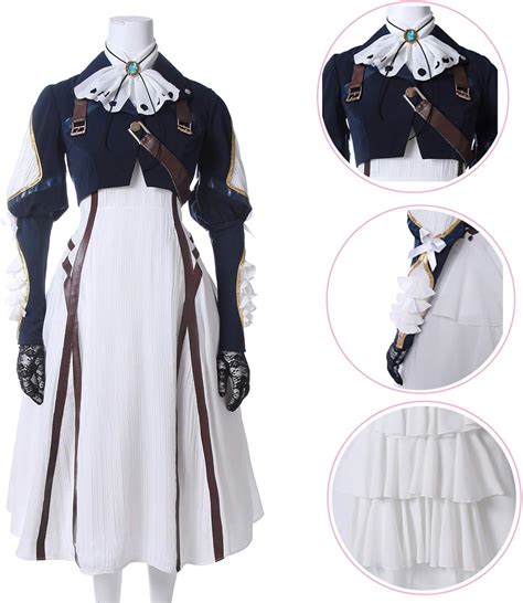 Nuoqi Violet Evergarden Cosplay Costume Womens Anime。